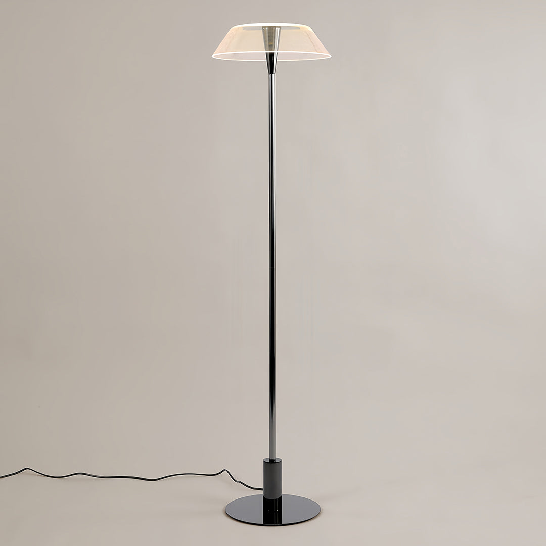 Italian Minimalist Iron & Acrylic Floor Lamp – 3000K Warm LED – Living Room
