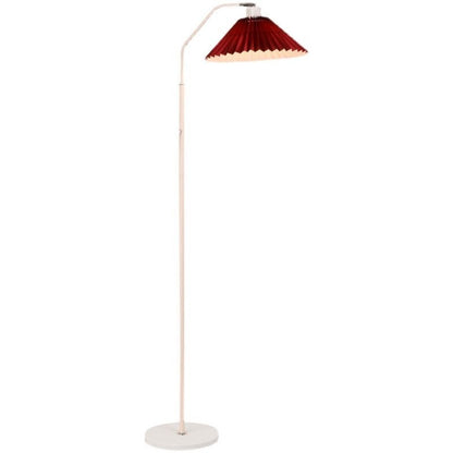 Minimalist Pleated Shade Iron Floor Lamp – Mains Plug-in – Living Room & Bedroom
