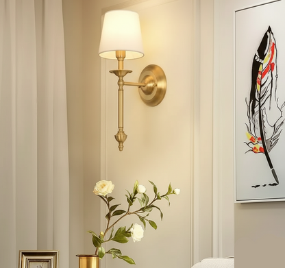 Classic Brass Indoor Wall Light for Bedroom and Living Room