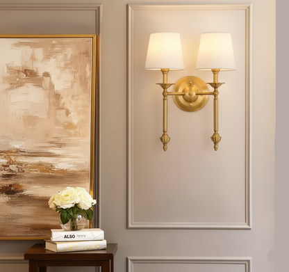 Classic Brass Indoor Wall Light for Bedroom and Living Room