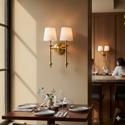Classic Brass Indoor Wall Light for Bedroom and Living Room