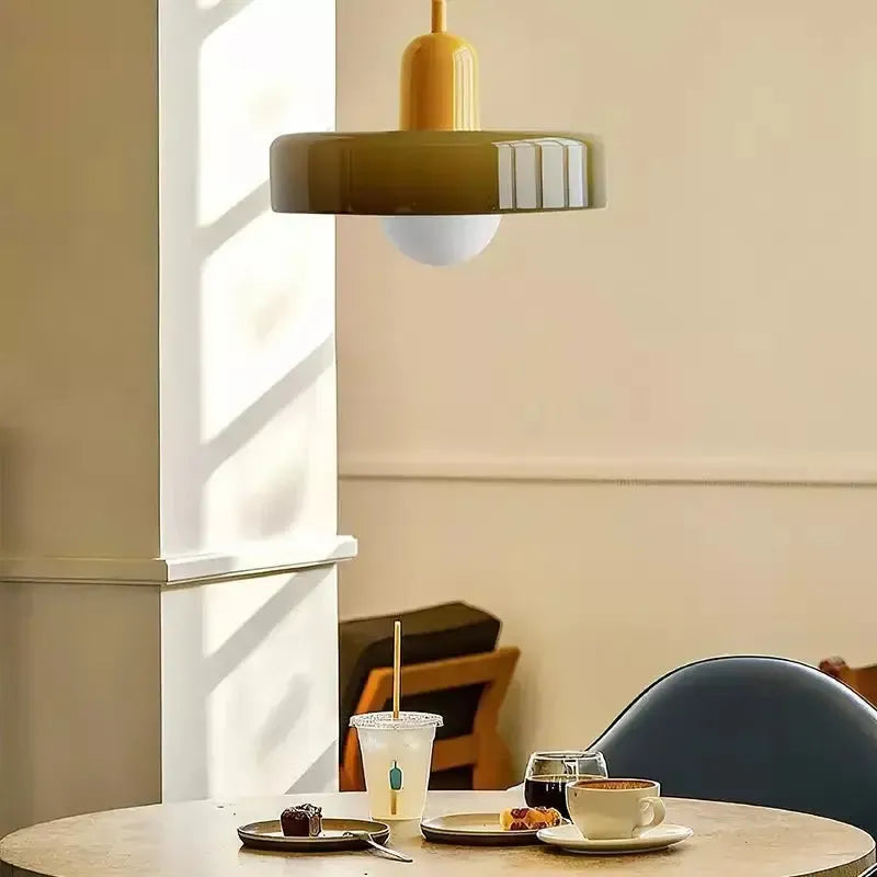 Artistic Glass Pendant Light – Adjustable Hanging Length