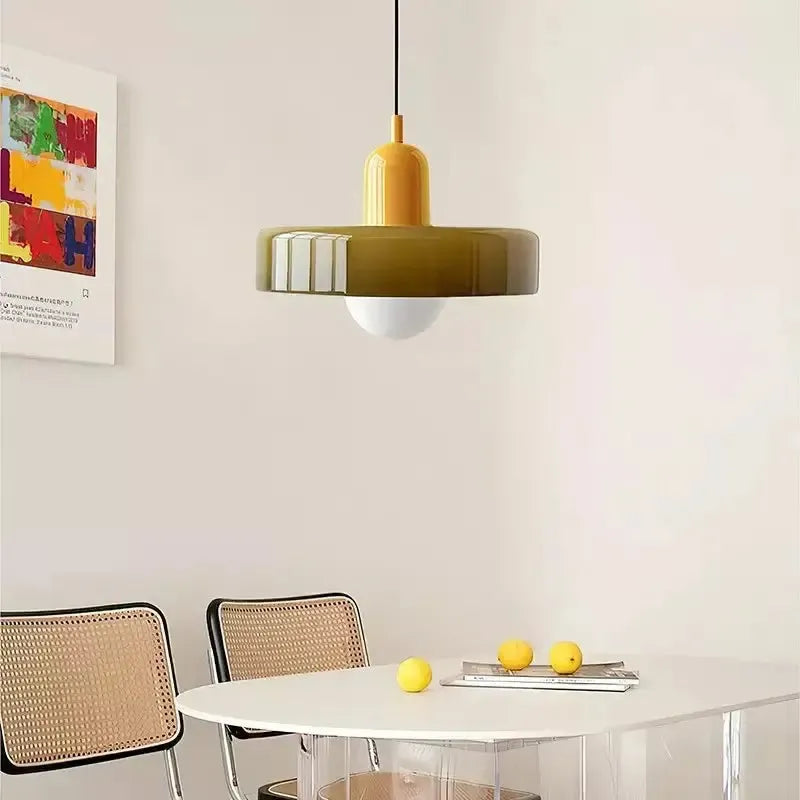 Artistic Glass Pendant Light – Adjustable Hanging Length