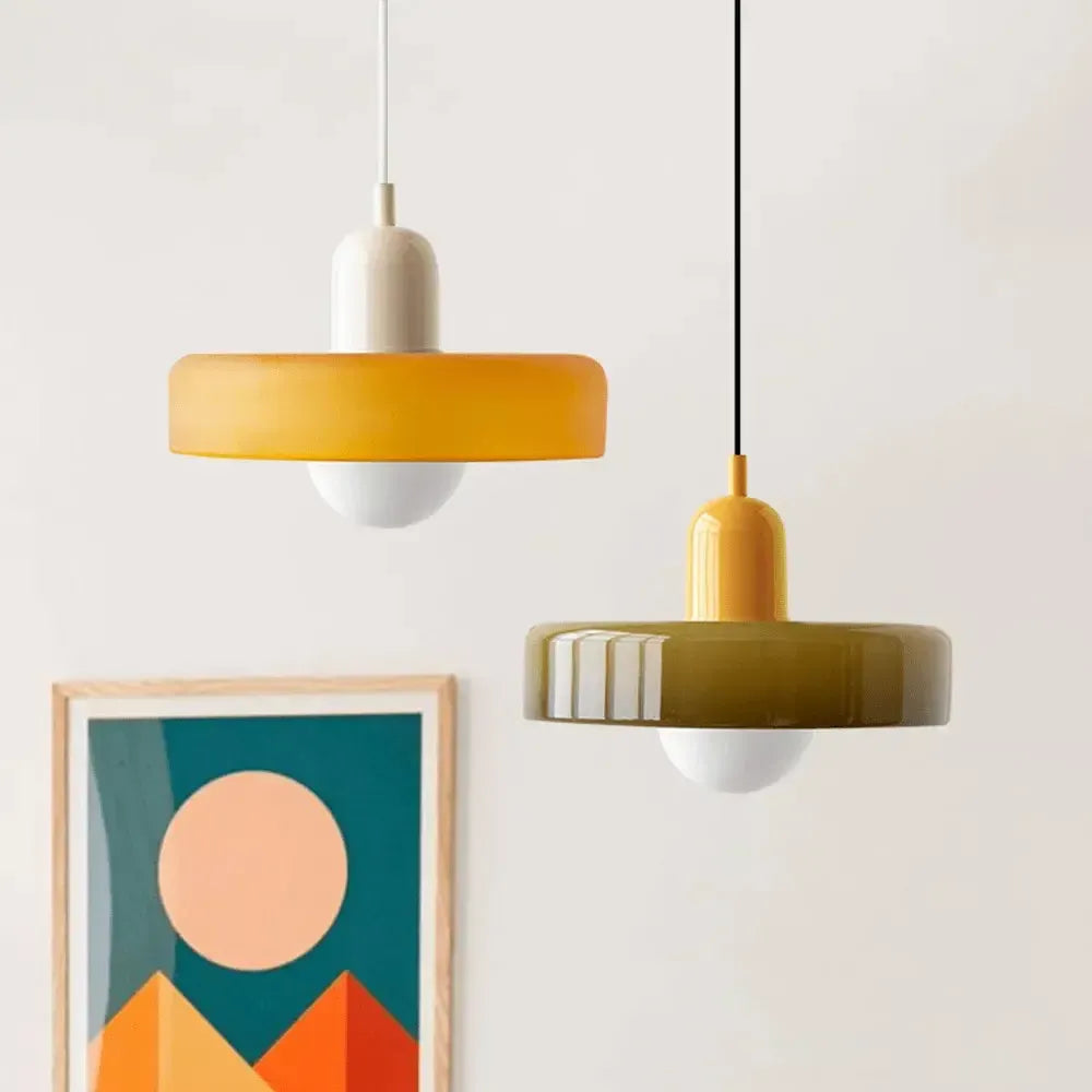 Artistic Glass Pendant Light – Adjustable Hanging Length