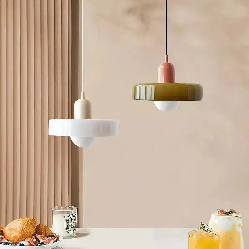 Artistic Glass Pendant Light – Adjustable Hanging Length