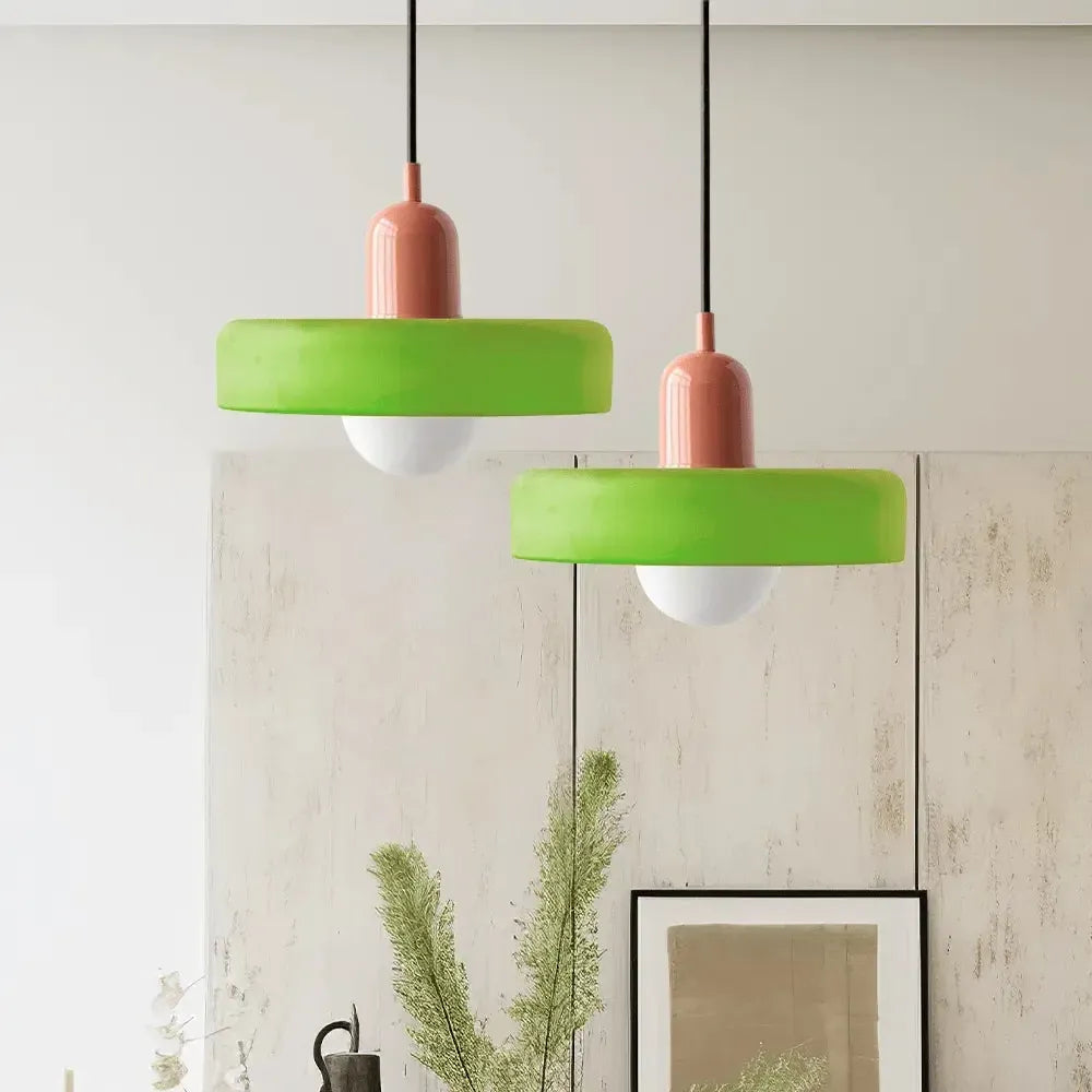 Artistic Glass Pendant Light – Adjustable Hanging Length