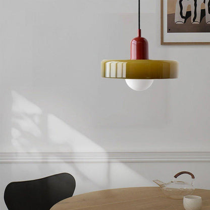Artistic Glass Pendant Light – Adjustable Hanging Length