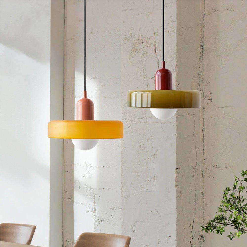Artistic Glass Pendant Light – Adjustable Hanging Length