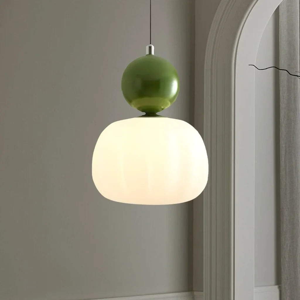 Art Deco Cream Sculptural Elegant Decorative Pendant Light