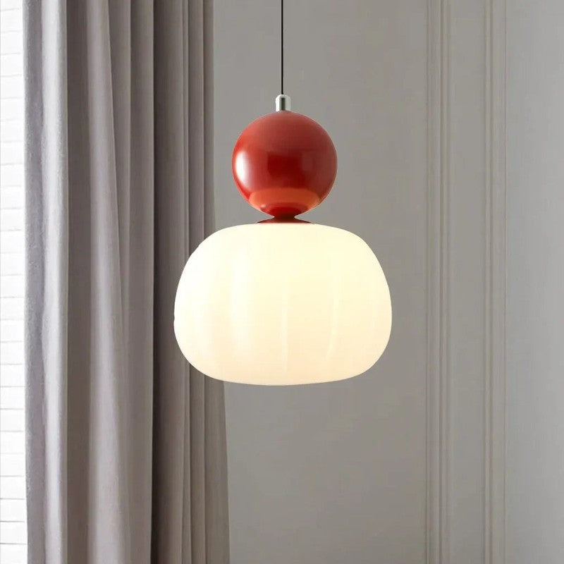 Art Deco Cream Sculptural Elegant Decorative Pendant Light