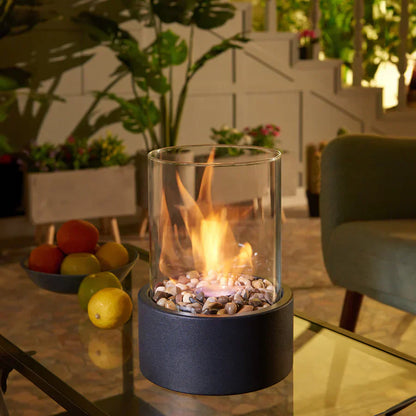 Bioethanol Tabletop Fireplace - Ventless Smokeless Indoor Outdoor - Portable Real Flame