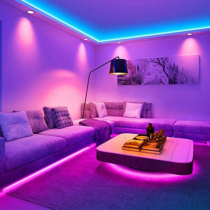 RGB LED Strip Lights For Bedroom - Color Changing Indoor Lighting With Remote Control