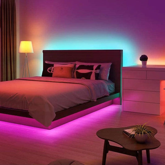 RGB LED Strip Lights For Bedroom - Color Changing Indoor Lighting With Remote Control