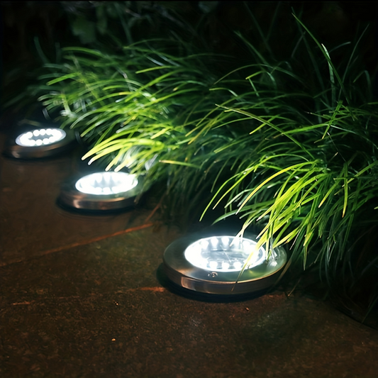 Ground Embedded Solar Decking Lights – LED Garden Pathway Set