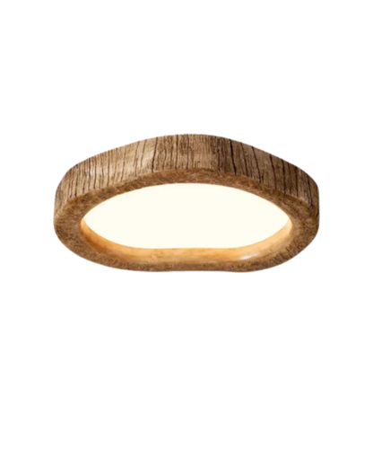 Rustic Integrated Led Wood Flush Mount Ceiling Light