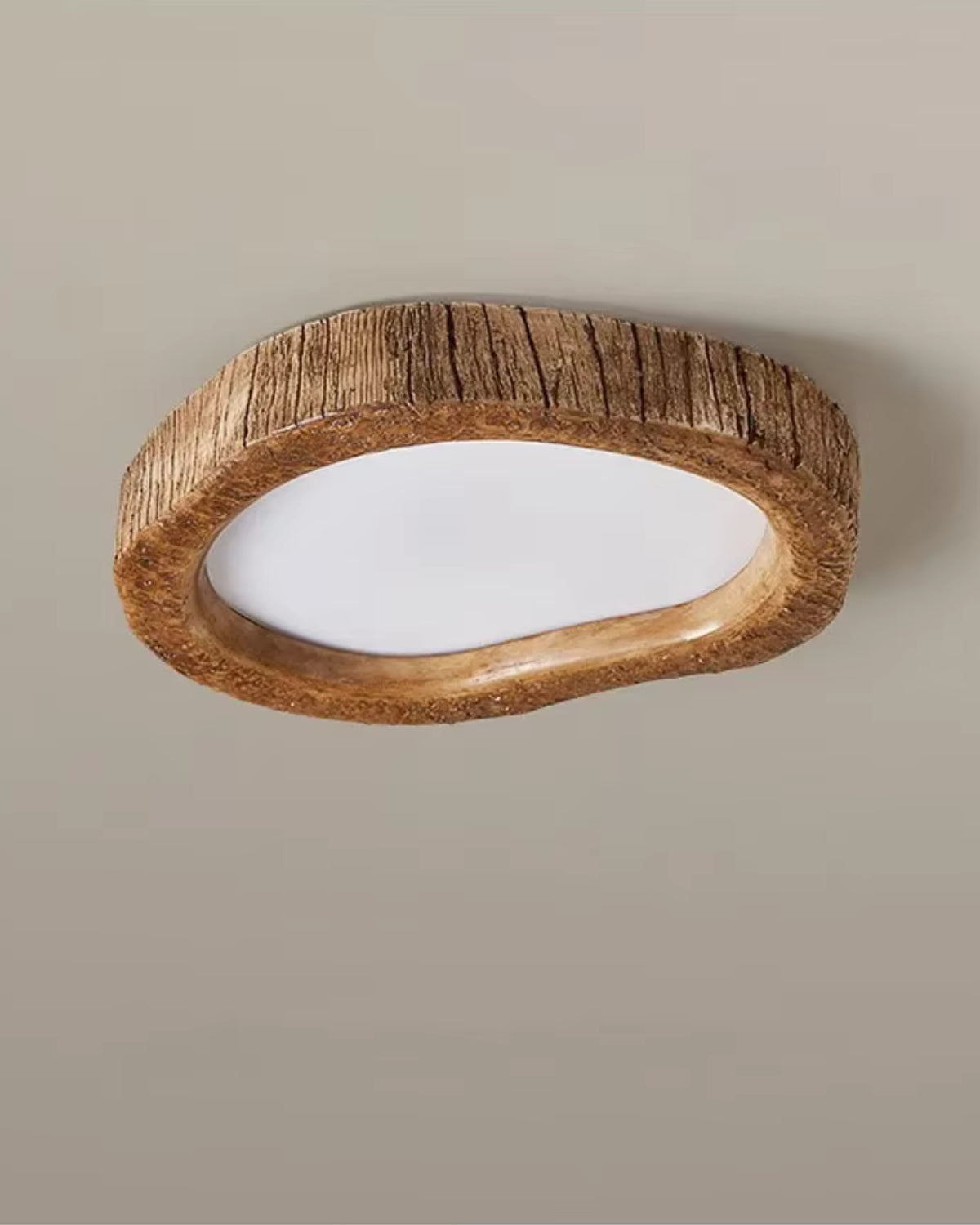 Rustic Integrated Led Wood Flush Mount Ceiling Light
