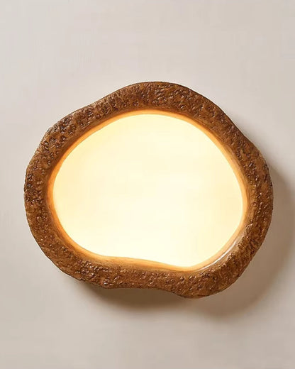 Rustic Integrated Led Wood Flush Mount Ceiling Light