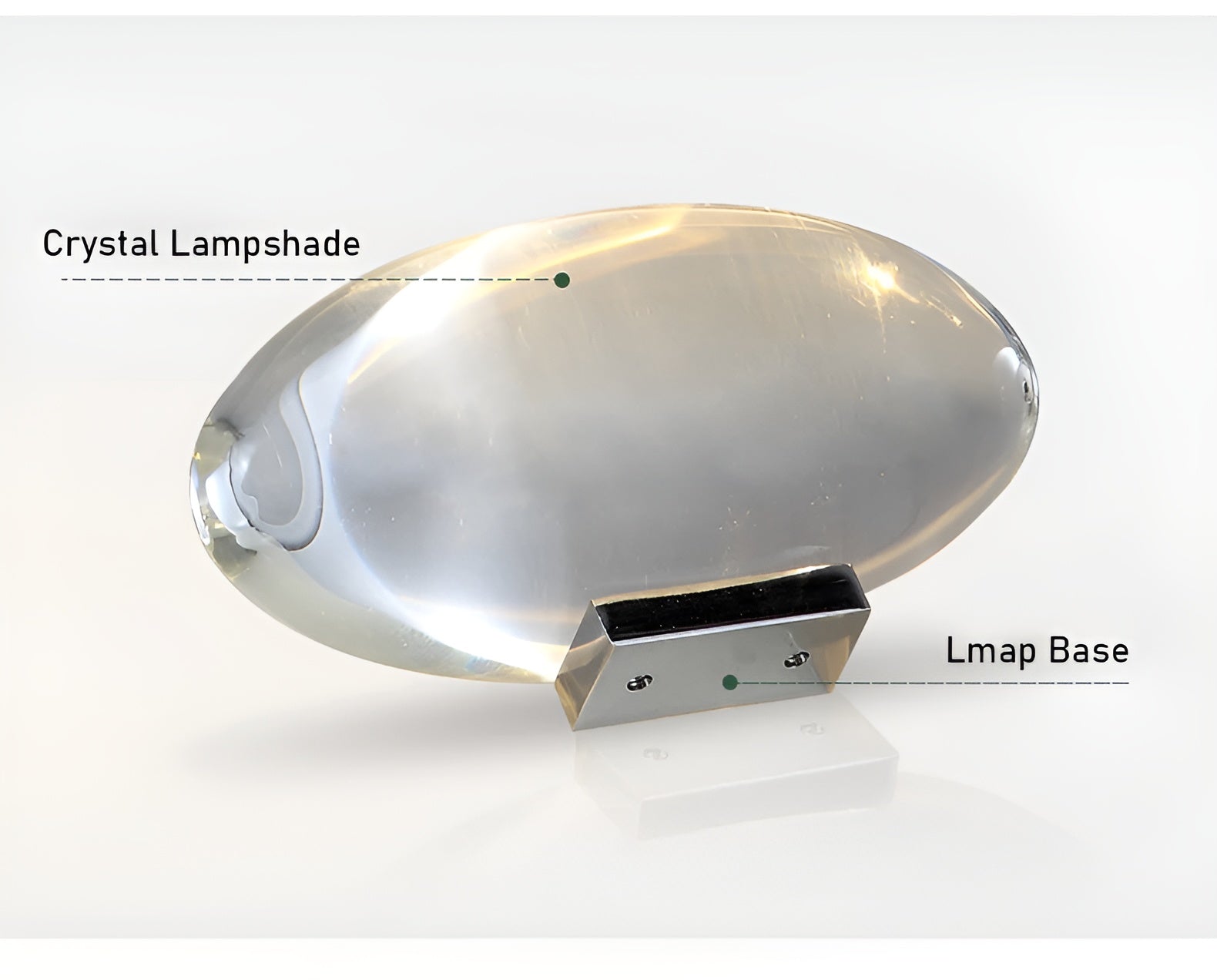 Crystal Projection Table Lamp for Bedroom - LED Prism Ambient Night Light