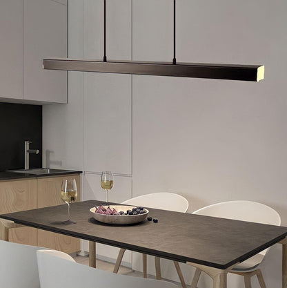 Modern Dimmable Aluminum Adjustable Height Black Kitchen Pendant Light