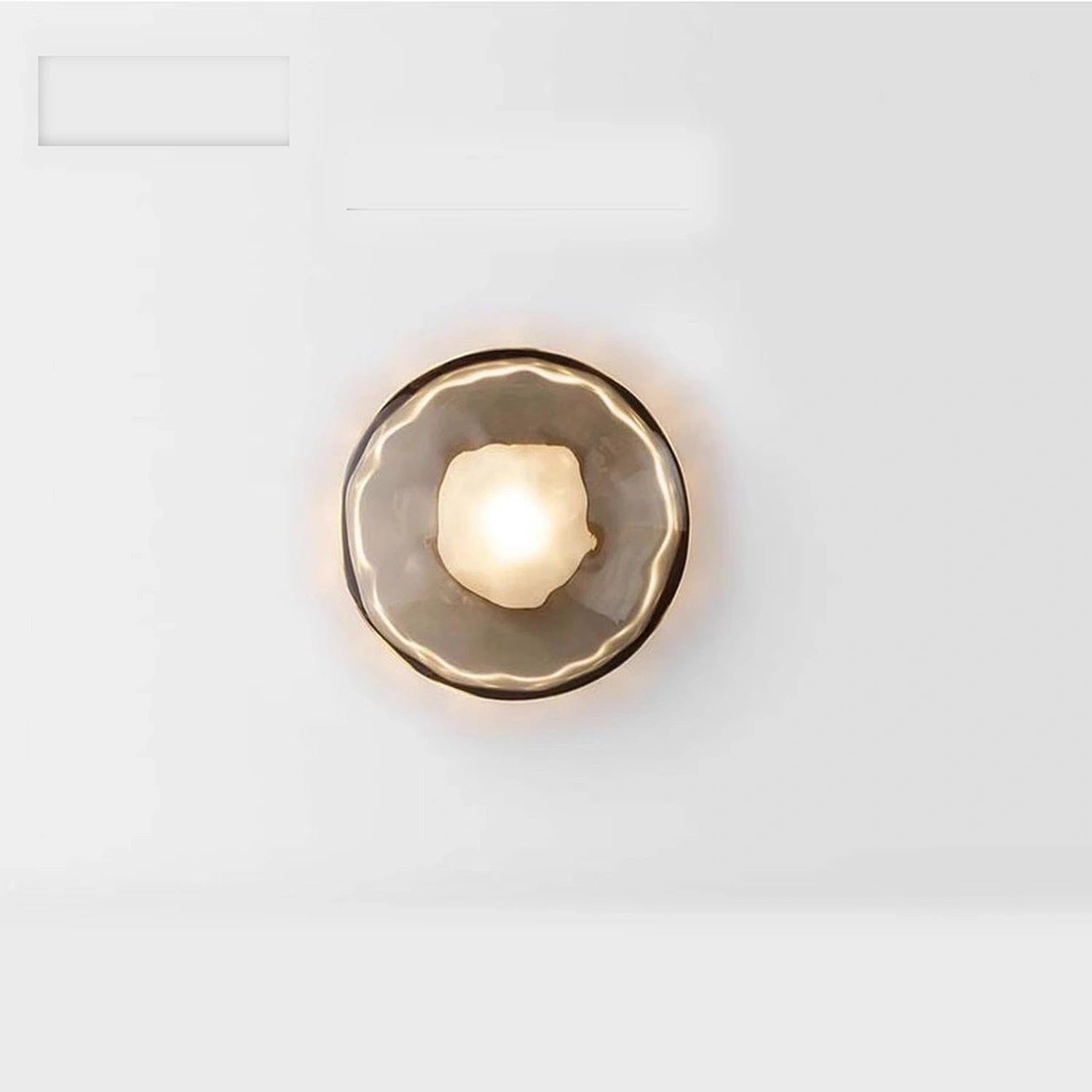 Sculptural Rippled Glass LED Wall Light