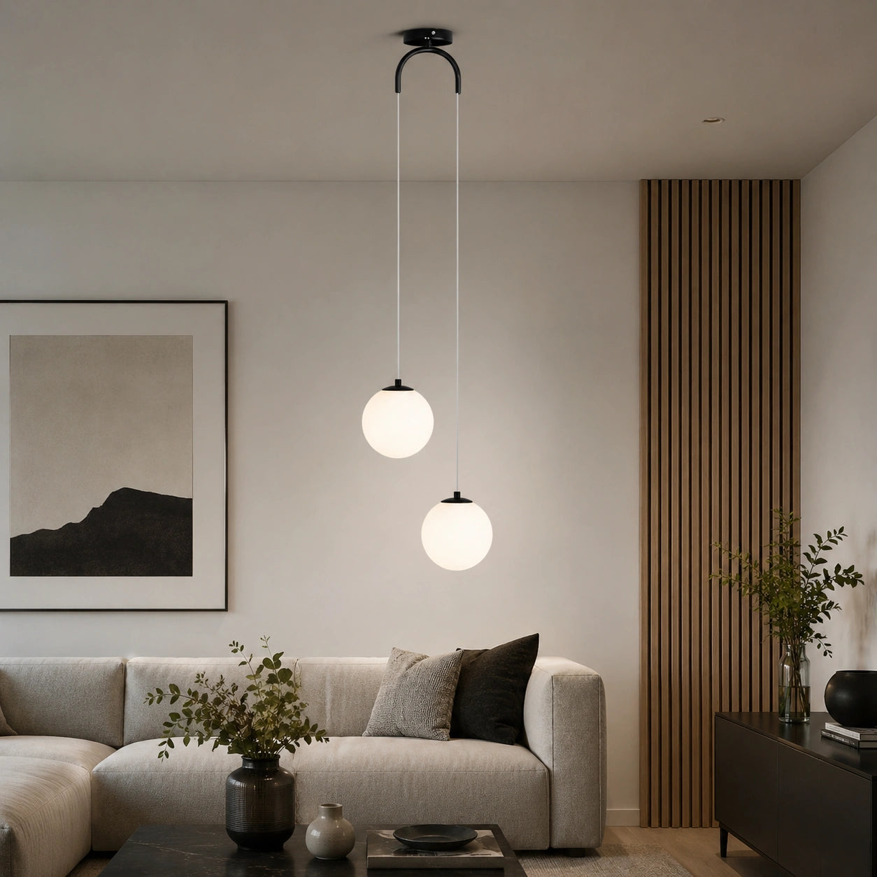 Modern Glass Globe Pendant Light