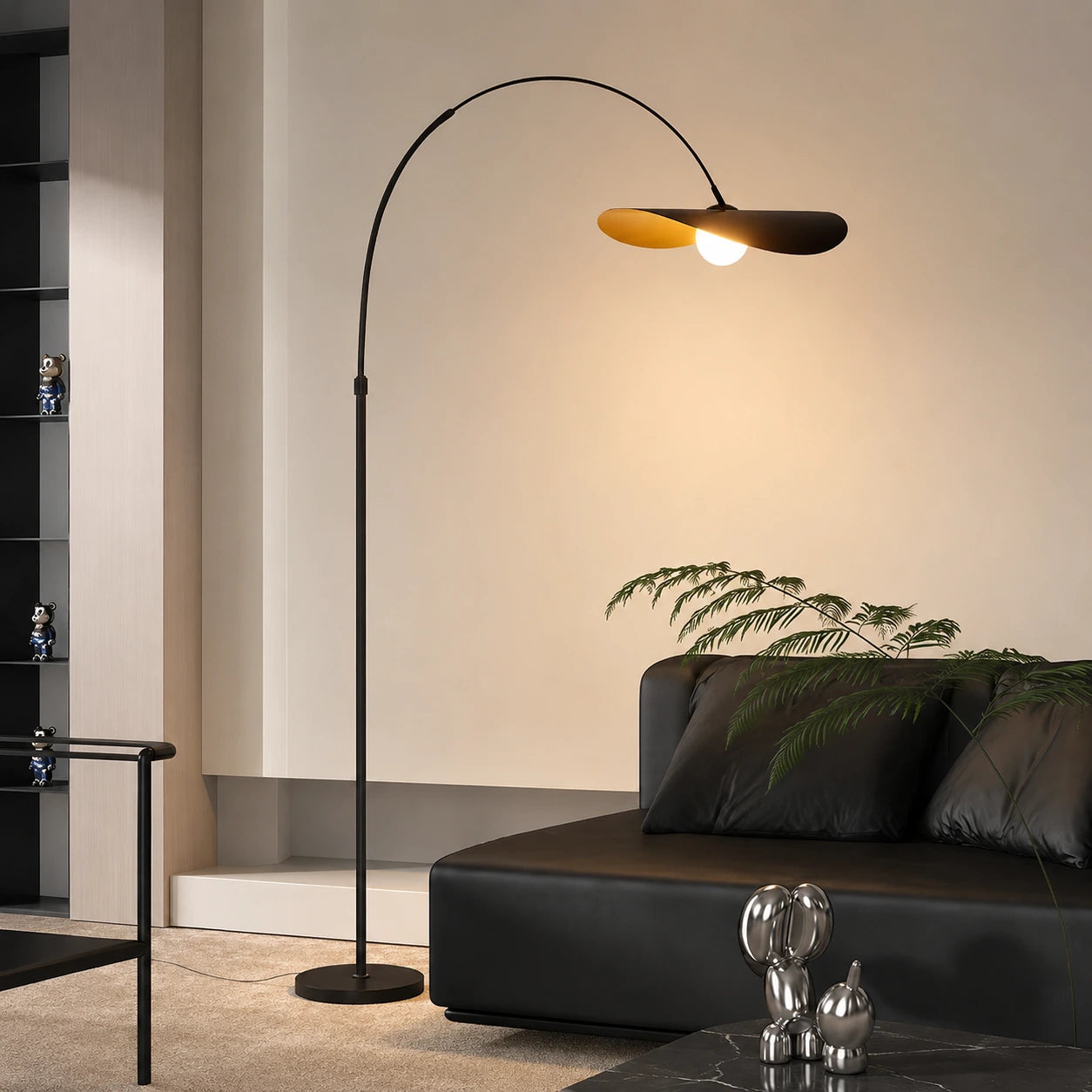 Modern Sculptural Arc Floor Lamp