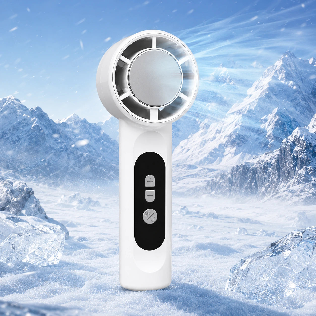 Handheld USB Rechargeable Fan with 199 Speeds and LED Display for Home Office Travel