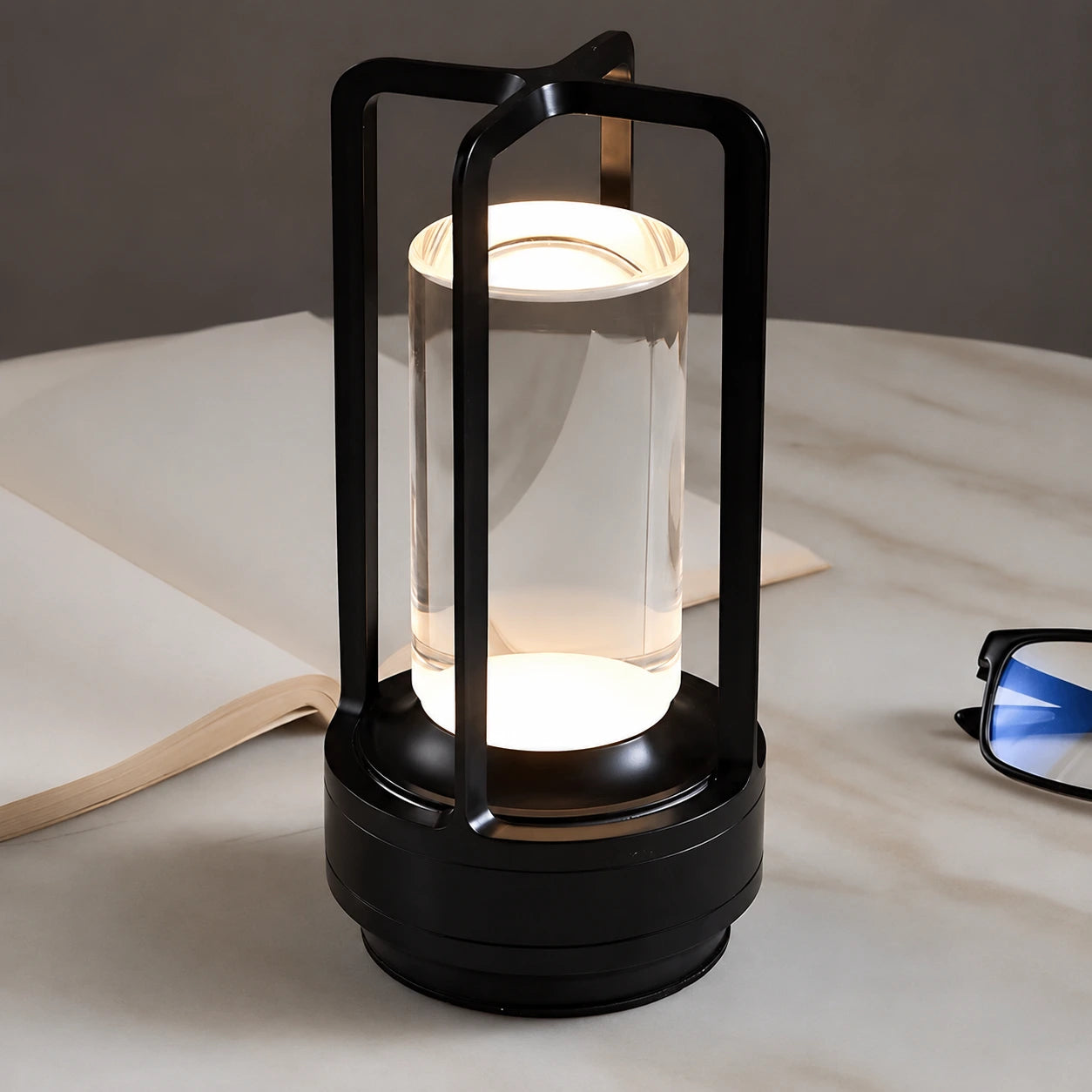 Rechargeable Lantern-Style LED Table Lamp