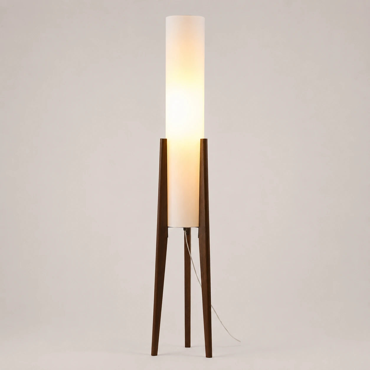 Modern Wooden Tripod Floor Lamp