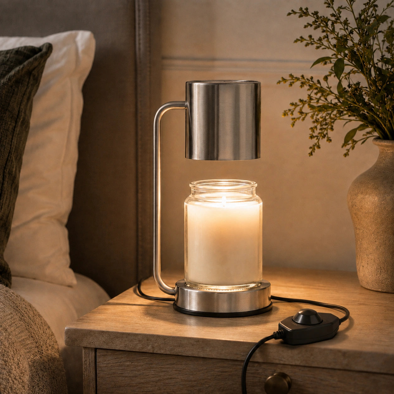Electric Candle Warmer Lamp with Dimmer and Timer
