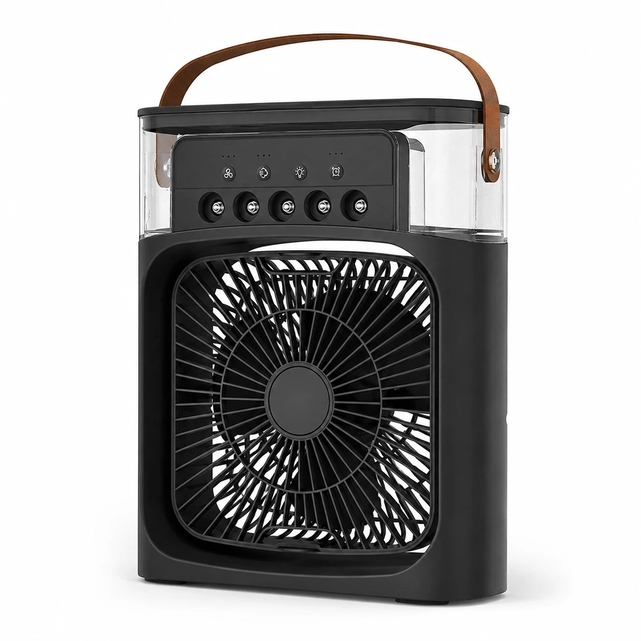 Portable USB Humidifier Fan Air Conditioner with LED Night Light - 3-in-1 Air Cooler, 600ml
