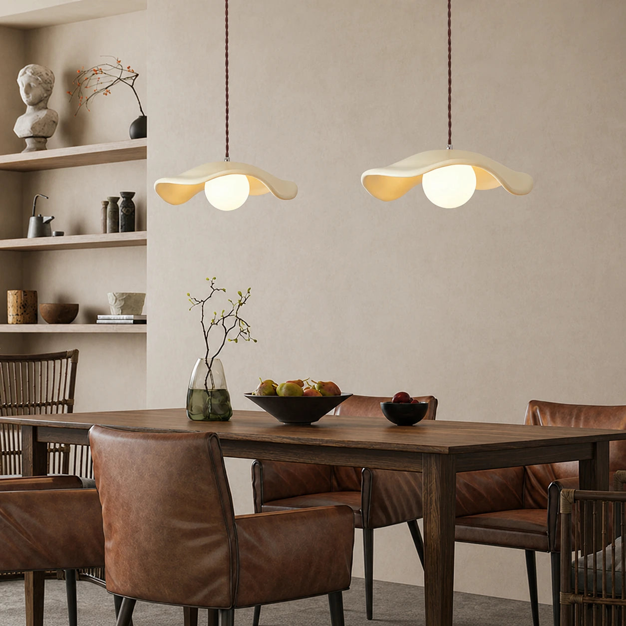 Sculptural Wabi-Sabi Pendant Light