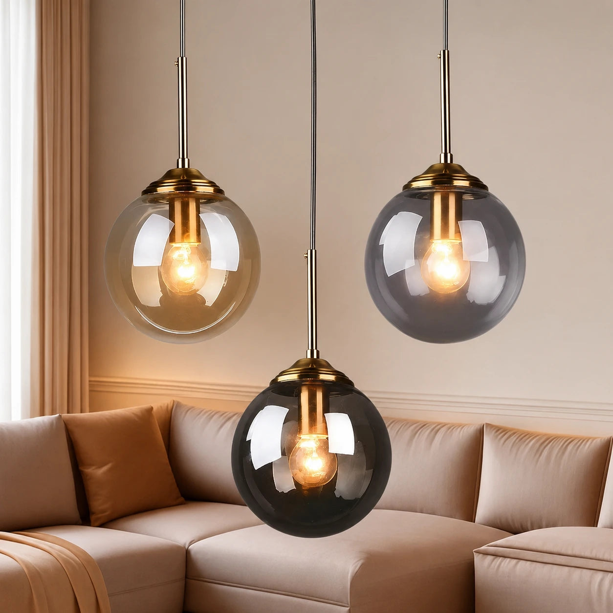 Modern Globe Glass Pendant Light