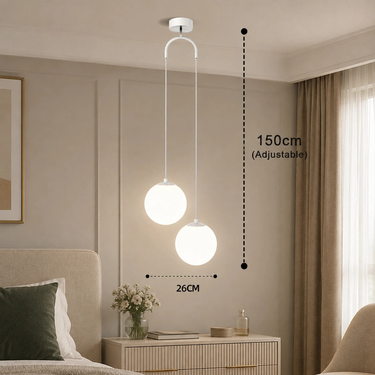 Modern Glass Globe Pendant Light