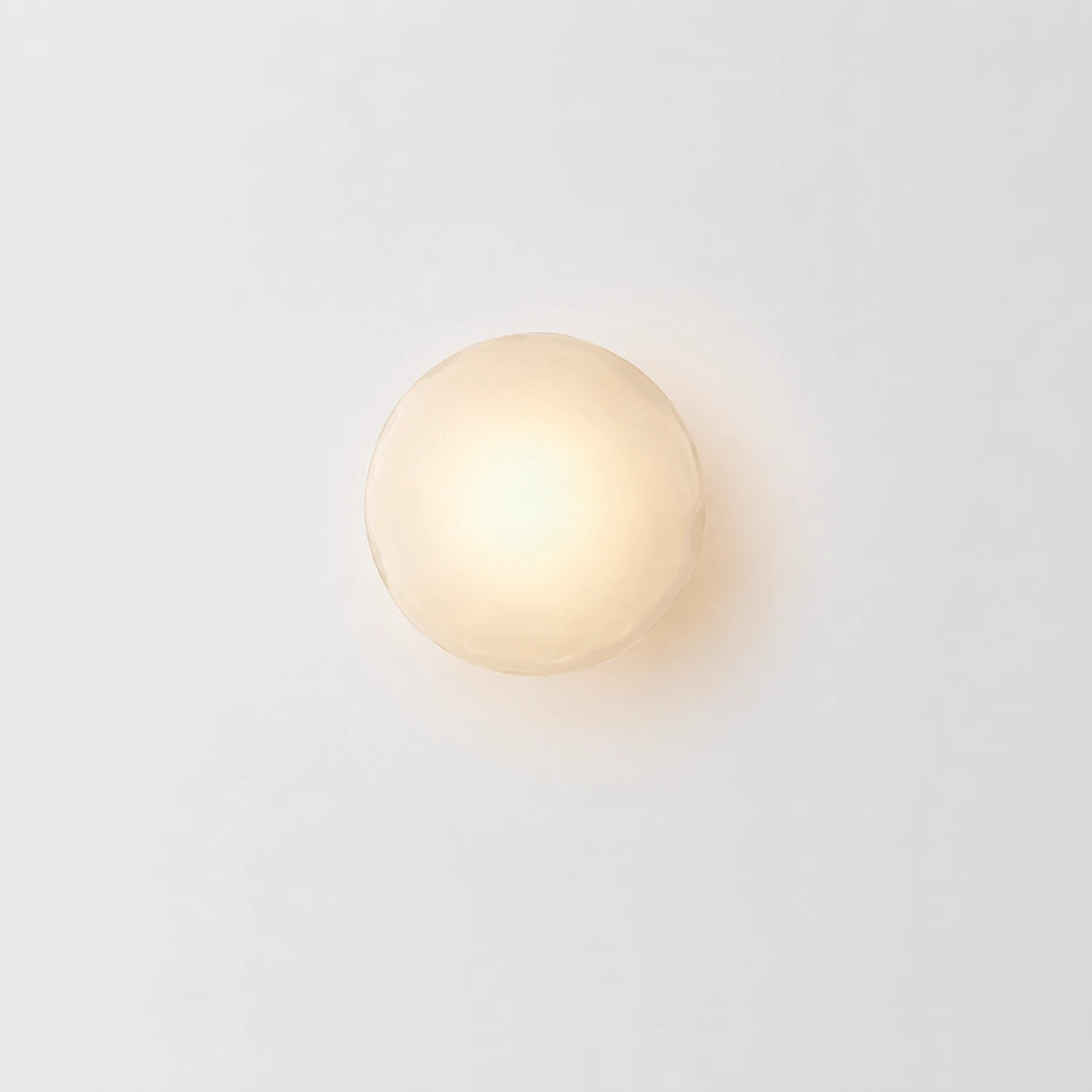 Sculptural Rippled Glass LED Wall Light