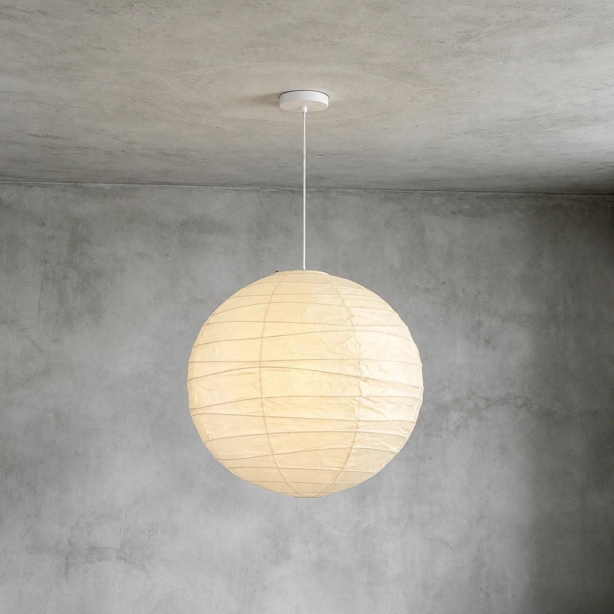 Japanese Parchment Paper Globe Pendant Light