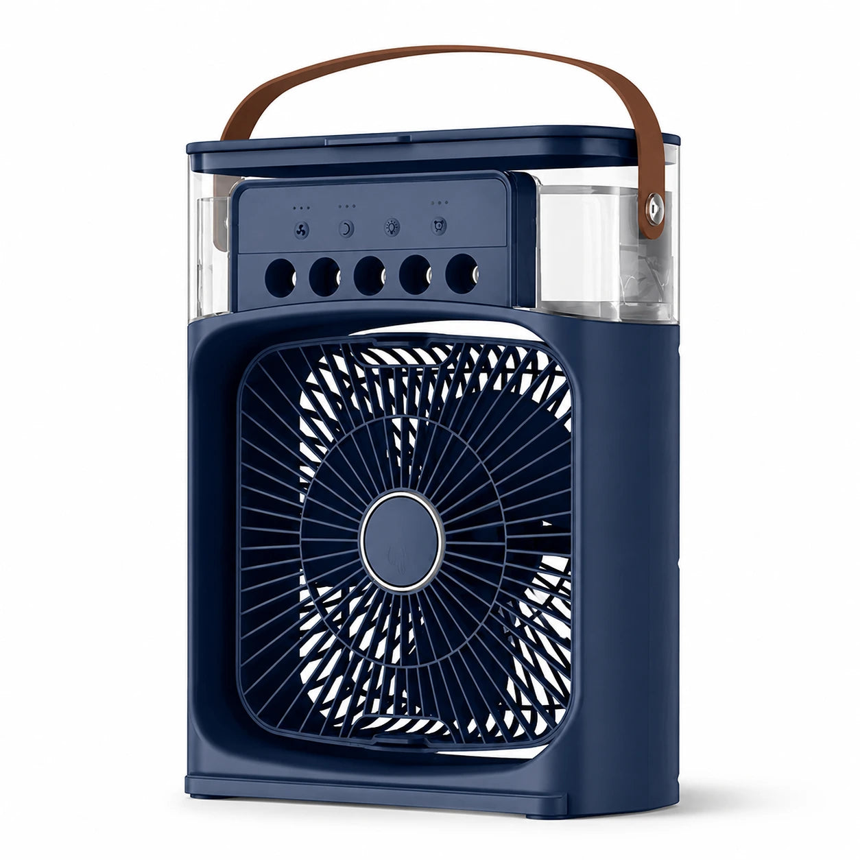 Portable USB Humidifier Fan Air Conditioner with LED Night Light - 3-in-1 Air Cooler, 600ml