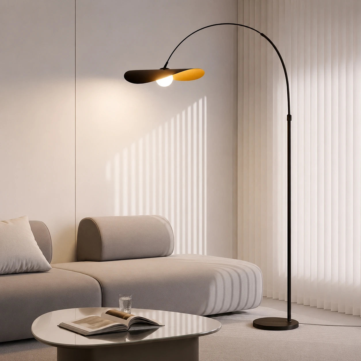 Modern Sculptural Arc Floor Lamp