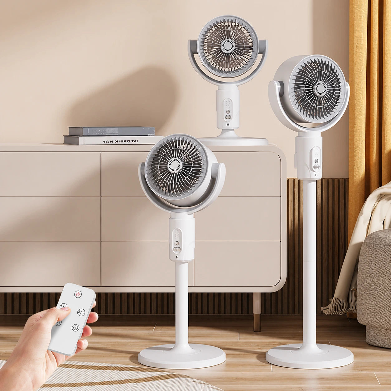 Rechargeable Oscillating Stand Fan