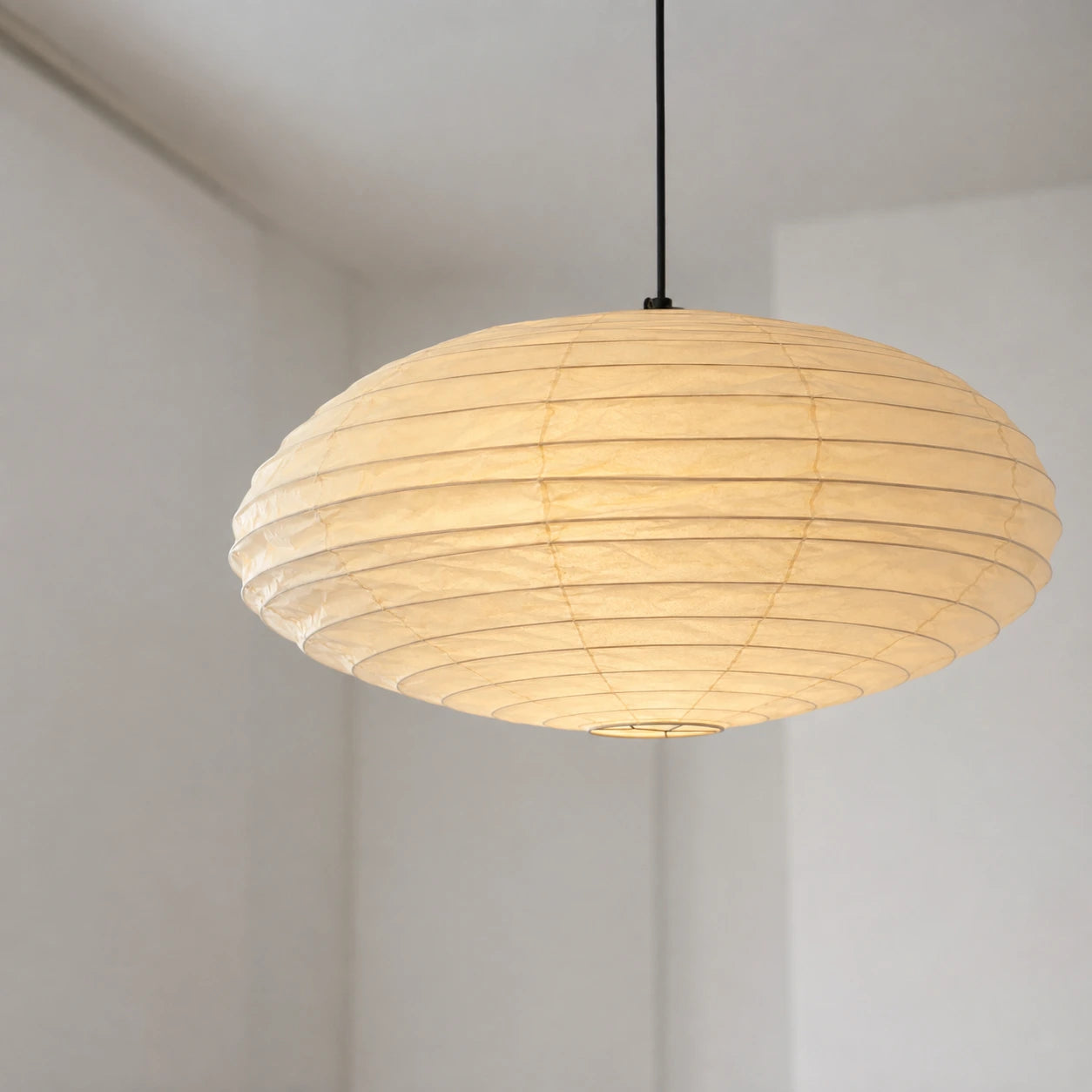 Japanese Oval Xuan Paper Pendant Light
