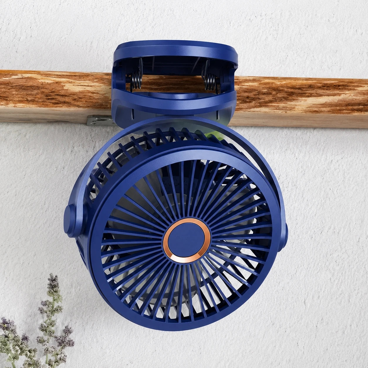 Portable USB Rechargeable Table Clip Fan 10000mAh with 360° Rotation & 4 Speeds