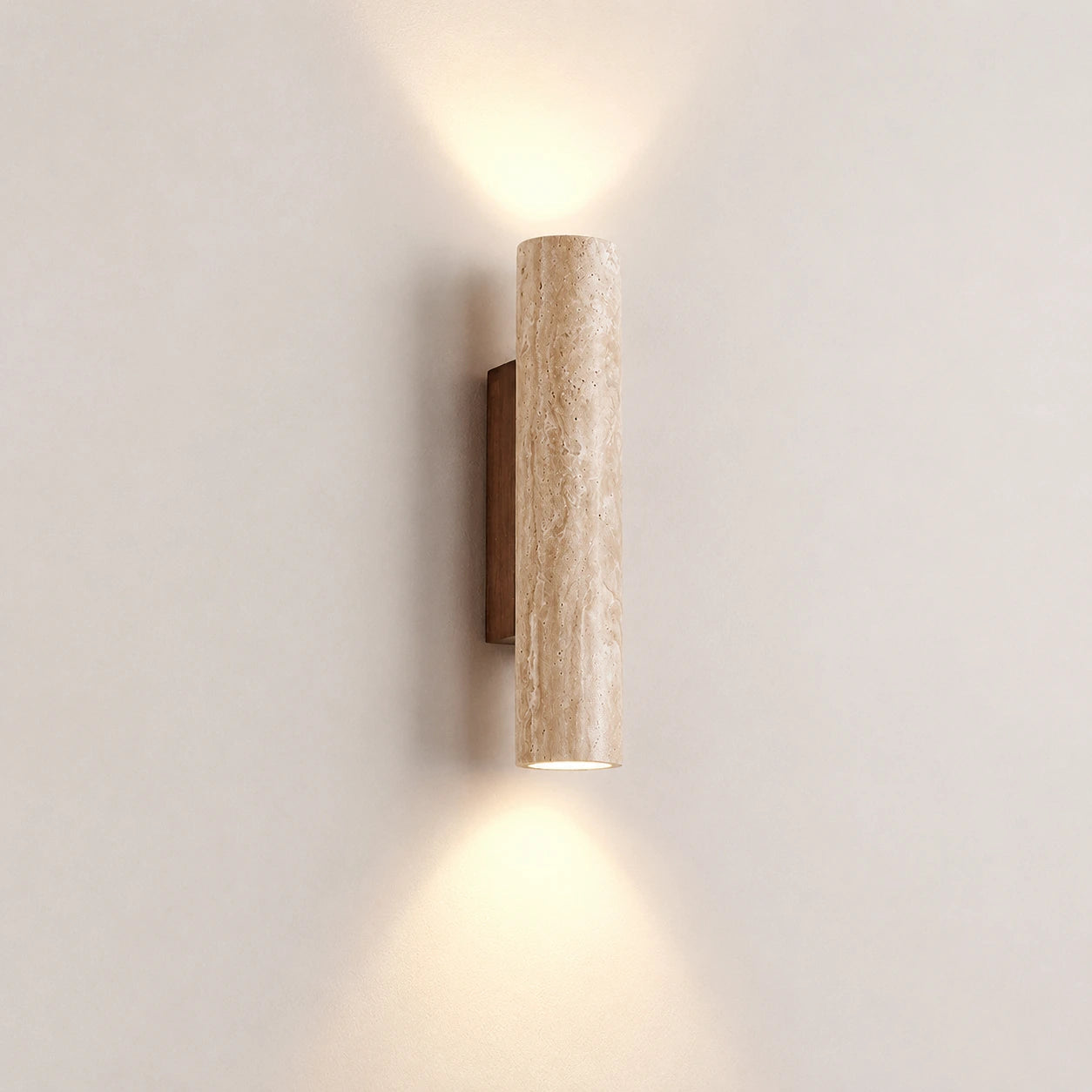 Modern Travertine Up and Down Wall Light