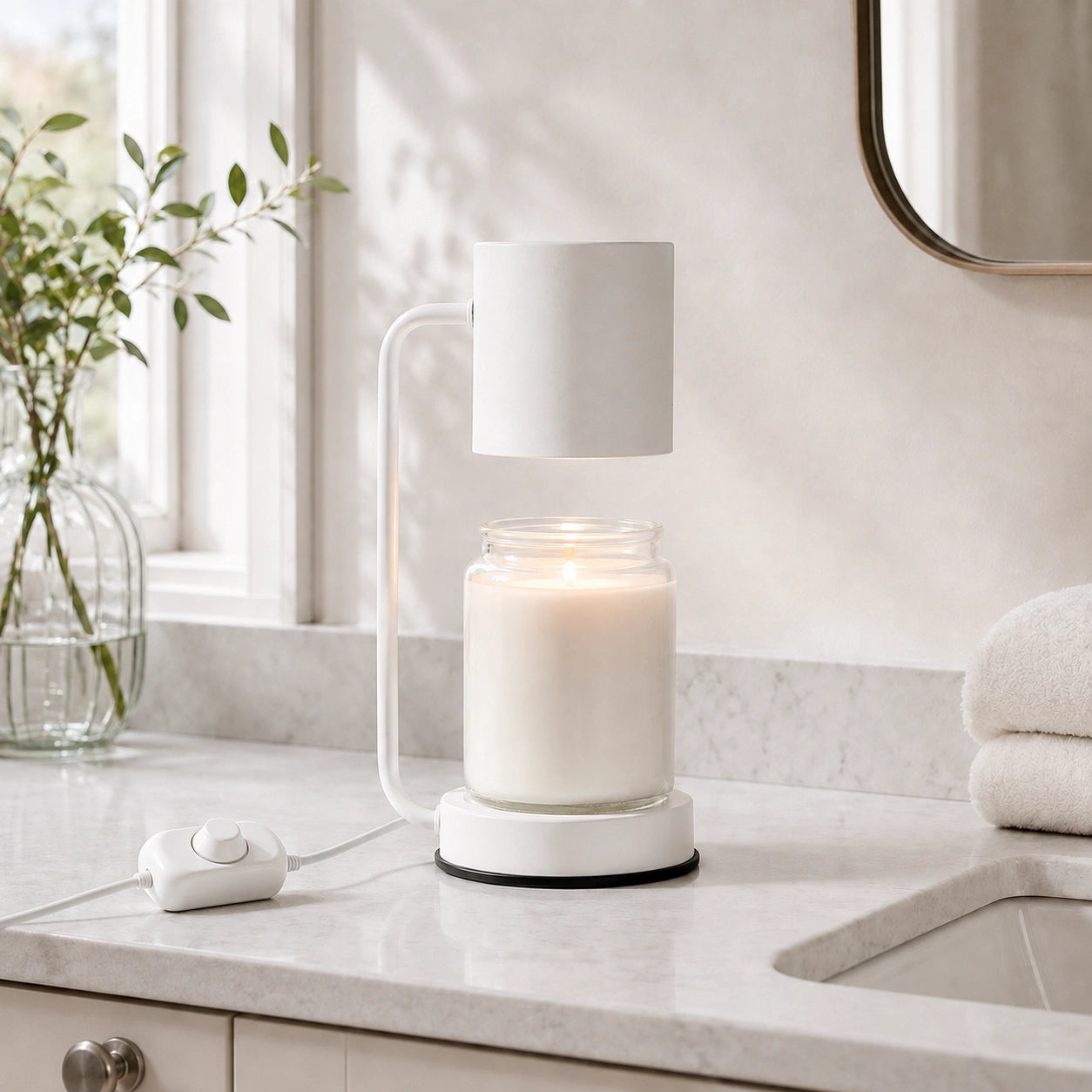 Electric Candle Warmer Lamp with Dimmer and Timer