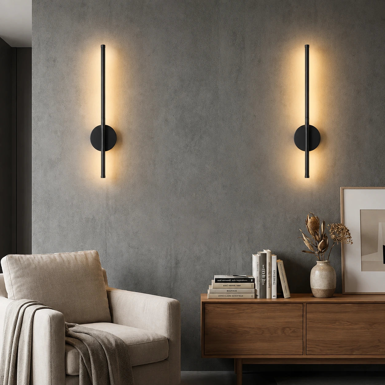 Rechargeable Rotatable LED Wall Light with Remote Control