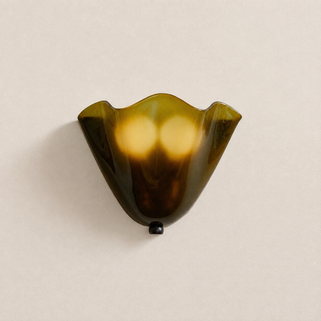 Sculptural Folded Glass Wall Light