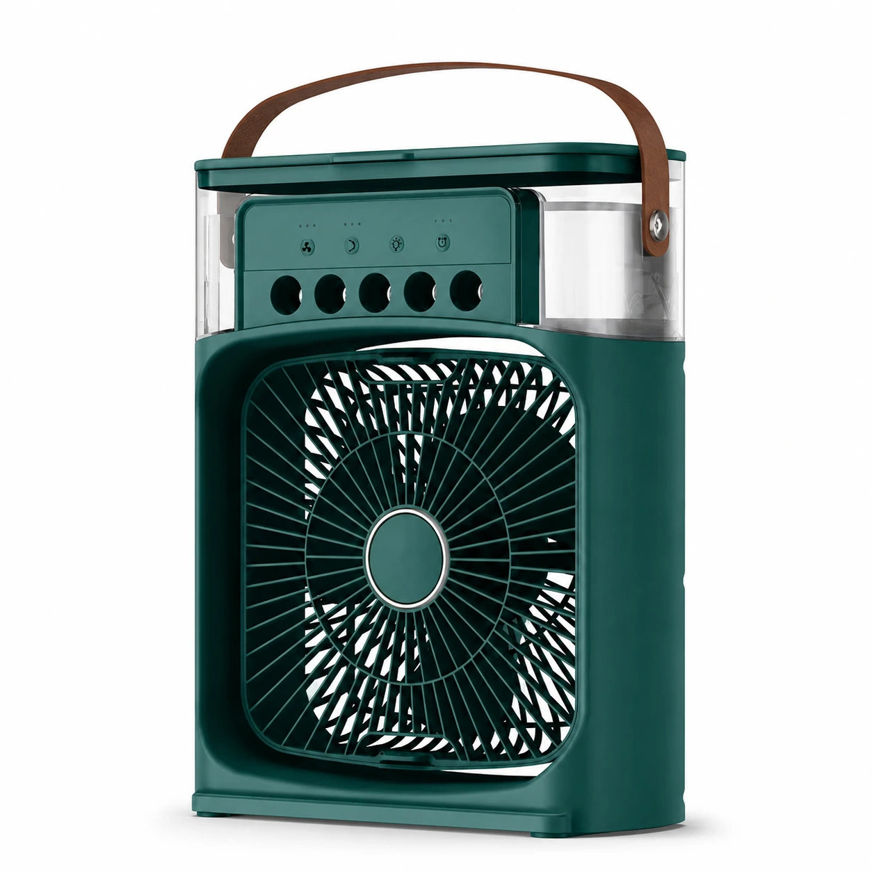 Portable USB Humidifier Fan Air Conditioner with LED Night Light - 3-in-1 Air Cooler, 600ml
