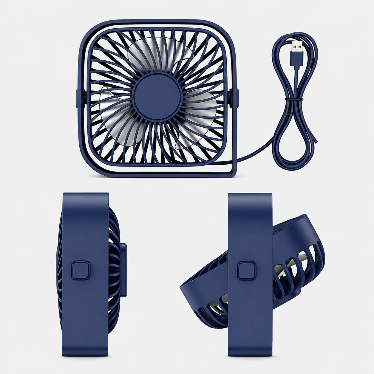 Mini USB Desk Fan with 3 Speeds, 360 Rotation, Strong Airflow & Quiet Operation