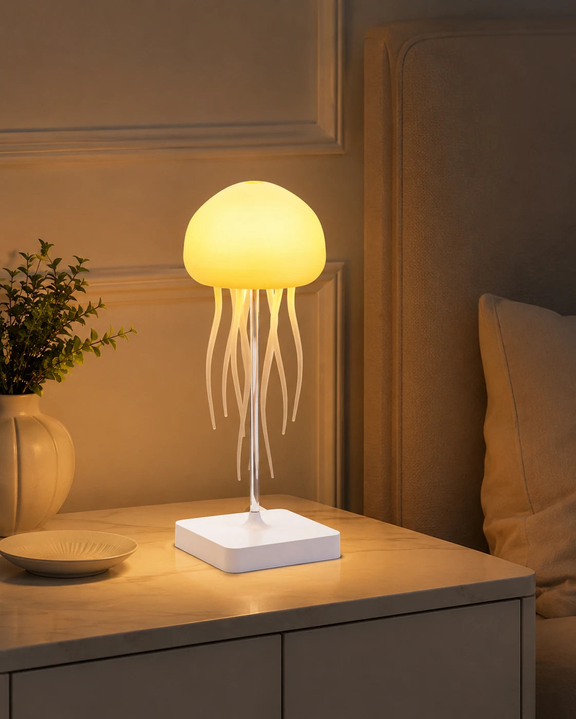 Voice-Controlled Jellyfish LED Table Lamp