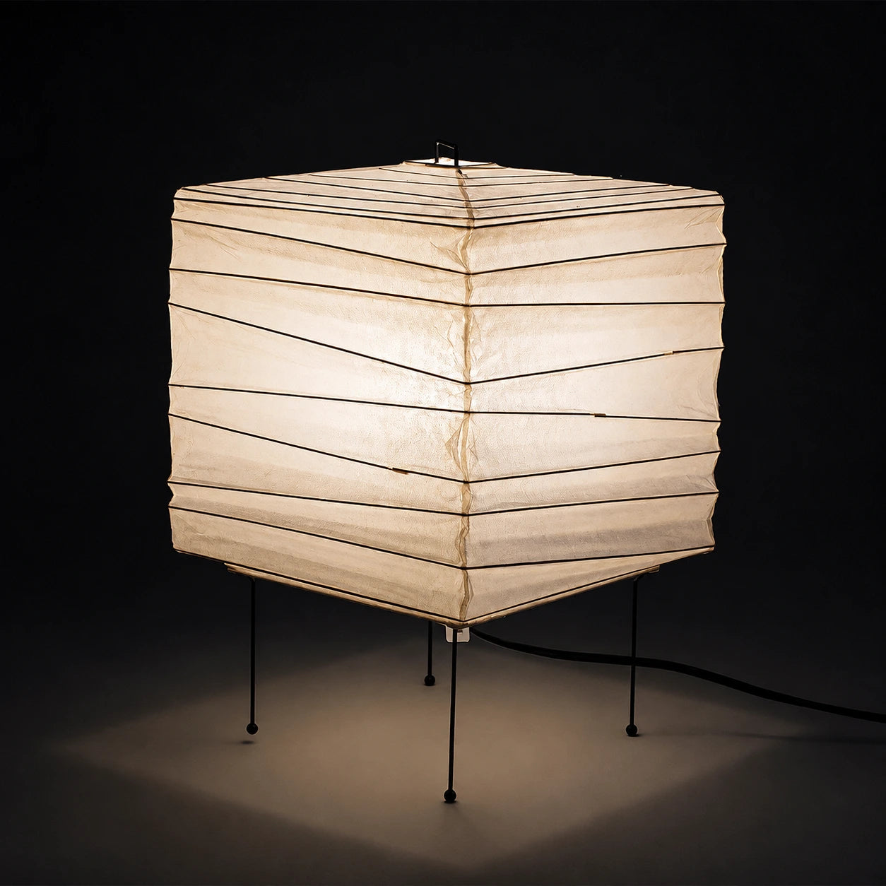Japanese Square Washi Paper Table Lamp