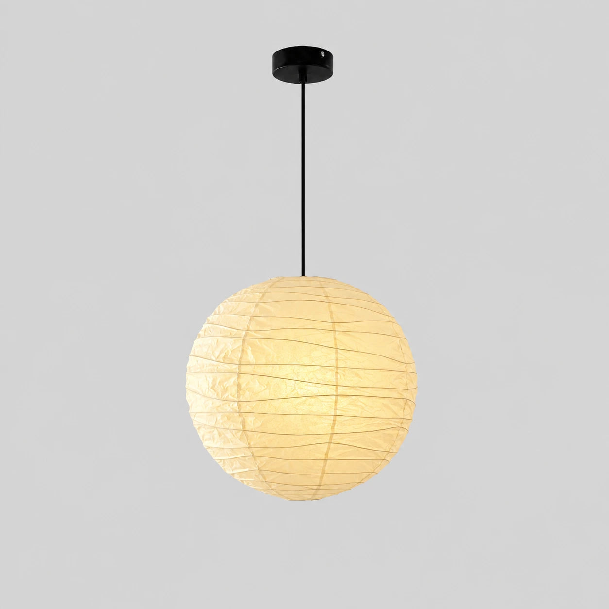 Japanese Parchment Paper Globe Pendant Light